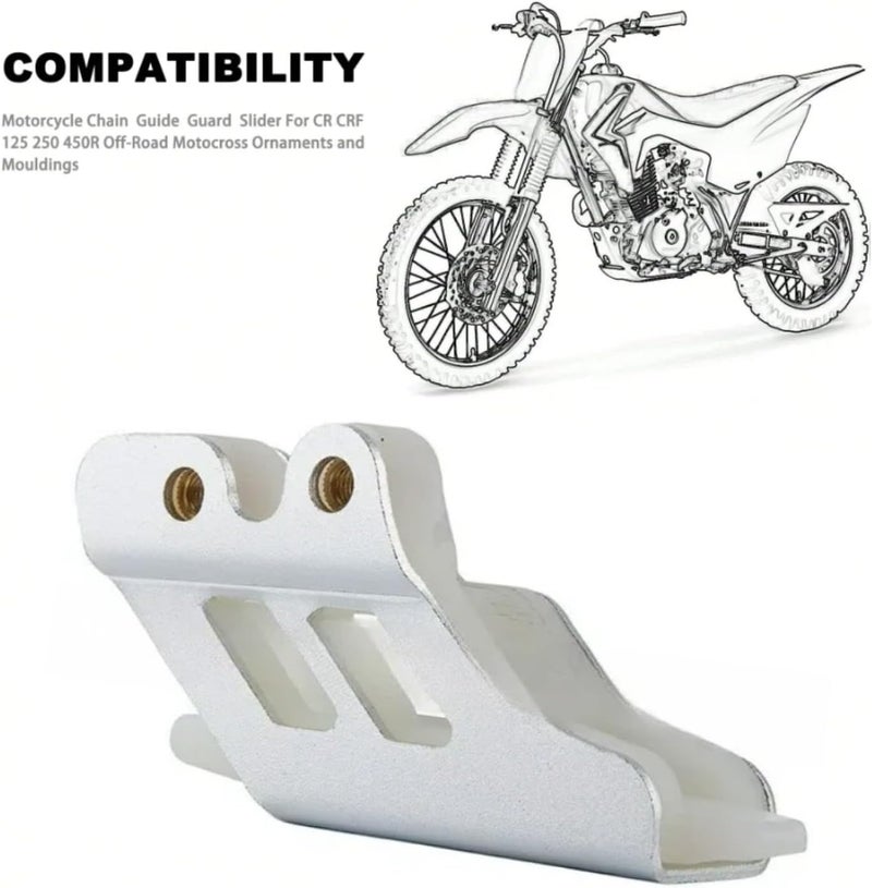 DREAM MOTION Motorcycle Aluminum Chain Guide Protector Sprocket Guard Protector for Honda CRF250R CRF110 Apollo125cc Kawasaki KLX110 KAYO Ducati Suzuki KTM ATV Dirt Bike Accessories(Silver) - Image 4